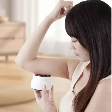 Антицелюлітний вакуумний масажер Intelligent Cupping Massage, акумуляторний ручний масажер для тіла Білий LY-873-White