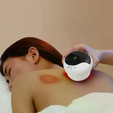 Антицелюлітний вакуумний масажер Intelligent Cupping Massage, акумуляторний ручний масажер для тіла Білий LY-873-White