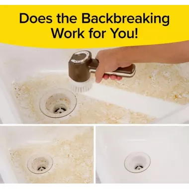 Беспроводная электрическая щетка для уборки и мойки посуды с 5 сменными насадками, USB зарядка