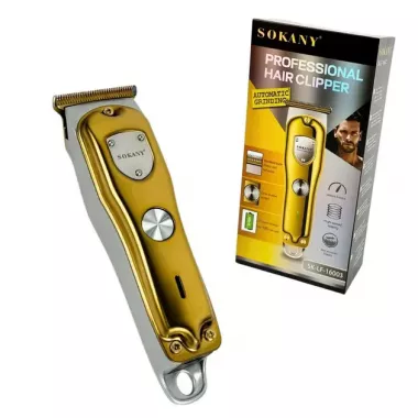 Беспроводная машинка для стрижки волос Sokany SK-LF-16003 4 насадки золотистый