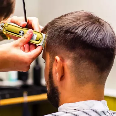 Беспроводная машинка для стрижки волос Sokany SK-LF-16003 4 насадки золотистый