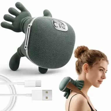 Беспроводной массажер для шеи и плеч, 10 режимов / Электромассажер с подогревом для спины USB