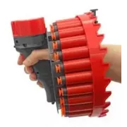 Бластер-пулемет GROWLER Игрушечный Автоматический На аккумуляторе С 28 мягкими пулями-присосками