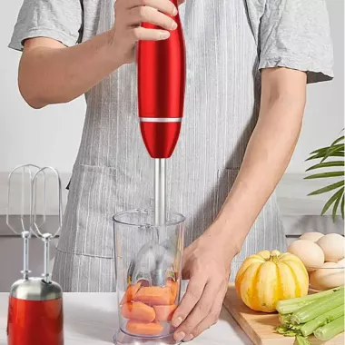 Блендер погружной 3в1, 450Вт, TEXET THB-05 / Ручной блендер измельчитель / Кухонный блендер / Блендер миксер