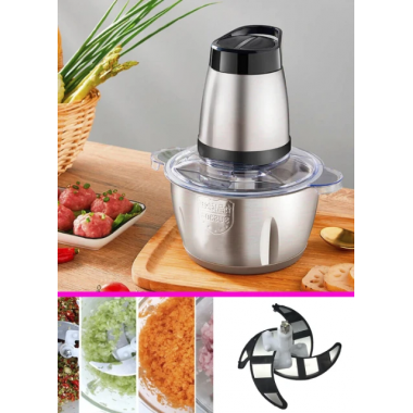 Блендер Raf Food Processor R7019 кухонний подрібнювач 250W металева чаша на 2 л чоппер Блендер Raf Food Processor R7019 кухонний подрібнювач 250W металева чаша на 2 л чоппер