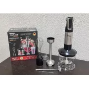 Блендер ручной 5 в 1 на 1500 Вт с измельчителем и насадками миксер и вспенитель молока 20 скоростей Zepline