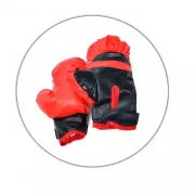 Боксерский набор с надувной грушей на стойке 120 см и перчатками / Детский боксерский набор