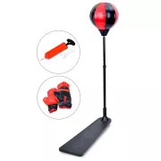 Боксерский набор с надувной грушей на стойке 120 см и перчатками / Детский боксерский набор