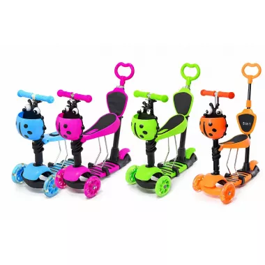 Детский самокат Best Scooter 5в1 Божья коровка