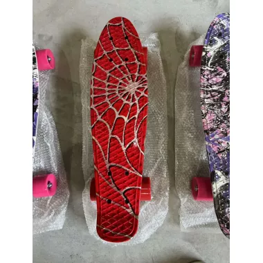 Пенни борд скейтборд Penny Board Fish Skateboards 22 ABEC-7 с светящимися колесами