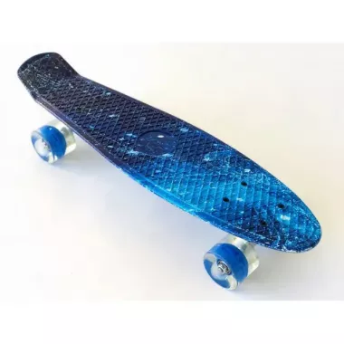 Пенни борд скейтборд Penny Board Fish Skateboards 22 ABEC-7 с светящимися колесами