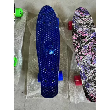 Пенни борд скейтборд Penny Board Fish Skateboards 22 ABEC-7 с светящимися колесами
