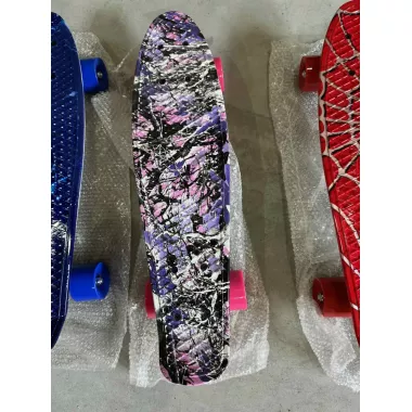 Пенни борд скейтборд Penny Board Fish Skateboards 22 ABEC-7 с светящимися колесами