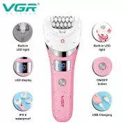 Многофункциональный аккумуляторный эпилятор с подсветкой VGR V-759 5в1 женская электробритва