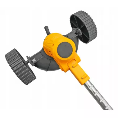 Набір акумуляторна коса для трави з 2 АКБ 24v / Газонокосарка-триммер з колесами та насадками Жовтий