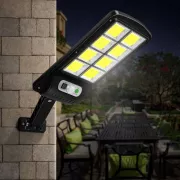 Вуличний ліхтар на стовп Solar sensor light BK-120-8COB-B з датчиком руху та сонячною панеллю