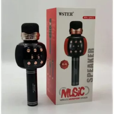 Бездротовий караоке мікрофон з динаміком 5 тембрів USB AUX FM Wster WS-2911 Бездротовий караоке мікрофон з динаміком 5 тембрів USB AUX FM Wster WS-2911