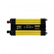 Автомобільний інвертор Жовтий / Перетворювач напруги з 12-220V, 2000Вт, 2хUSB
