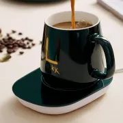 Розовая Чашка на підставці з підігрівом Stenson YG01317 L 400мл