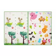 Детский развивающий двусторонний термо коврик 200*200 в сумке Зверята/Цифры