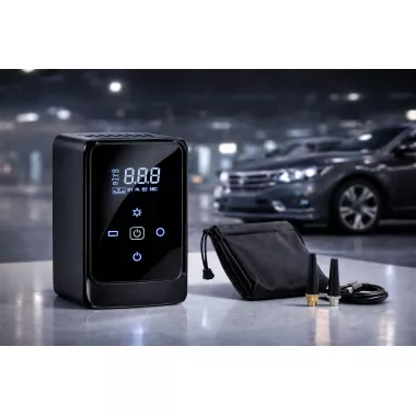 Компресор автомобільний Car Air Pump + павер банк+ фонарь Model:901А