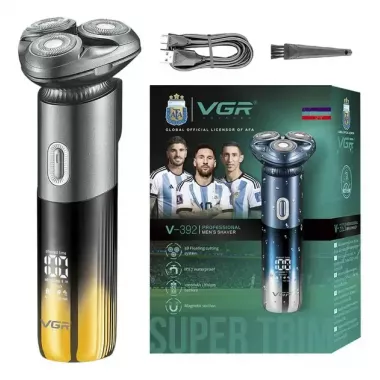 Электробритва VGR V‑392 с триммером/влагозащитой IPX LED-дисплеем и встроенным аккумулятором Электробритва VGR V‑392 с триммером/влагозащитой IPX LED-дисплеем и встроенным аккумулятором