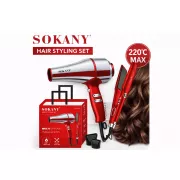 Набор для укладки волос от Sokany SK-14035 2 в 1 Фен + Утюжок