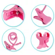 Гибкий держатель штатив для телефона с прищепкой Розовый