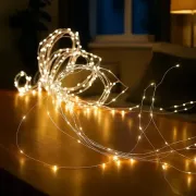 Гирлянда Конский хвост 600 LED 20 нитей длина 3 метра, желтый