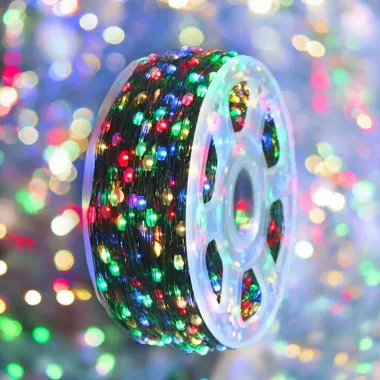 Гирлянда на катушке Роса 50 м,500 LED с пультом Мультик