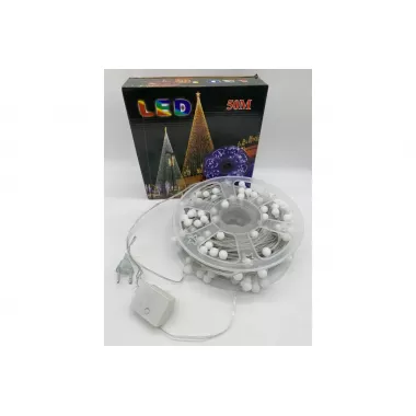 Гирлянда на катушке, от сети, Buble 50м, 8 режимов, теплый белый/ Светодиодная гирлянда на елку Гирлянда на катушке, от сети, Buble 50м, 8 режимов, теплый белый/ Светодиодная гирлянда на елку