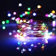 Гирлянда нить Роса от USB, 50м, 500LED МУЛЬТИК / Светодиодная новогодняя гирлянда