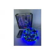 Гирлянда Роса 200 м МУЛЬТИК – зеленая нить, пульт, 8 режимов