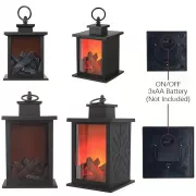 Декоративная лампа с эффектом пламени, размер 14×14×24,5 см