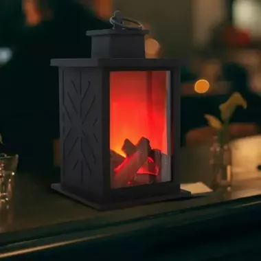 Декоративна лампа з ефектом полумя розмір 14×14×24,5 см