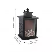 Декоративная лампа с эффектом пламени, размер 14×14×24,5 см