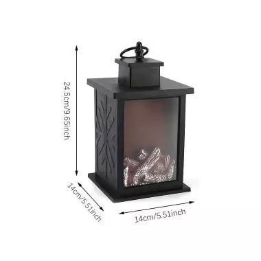 Декоративна лампа з ефектом полумя розмір 14×14×24,5 см