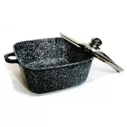 Кастрюля казан с крышкой Benson BN-361 из литого алюминия 3 л Черный (BN-361)