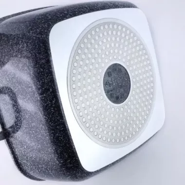 Кастрюля казан с крышкой Benson BN-361 из литого алюминия 3 л Черный (BN-361)