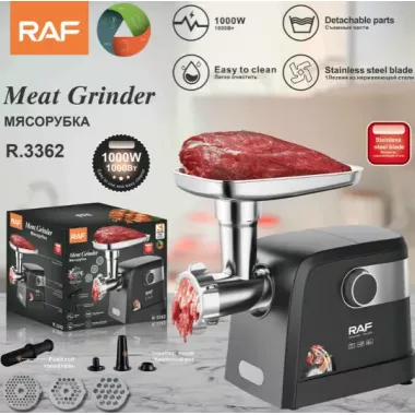 Мясорубка настольная бытовая 1000Вт, RAF R 3362 / Электромясорубка кухонная