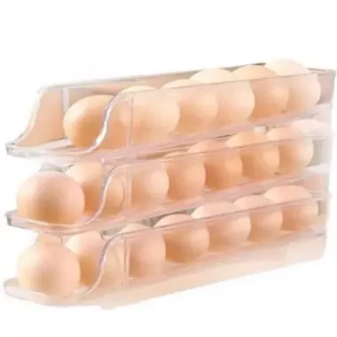 Компактный органайзер для яиц 3 ярусный автоматический Plastic shelving / Контейнер-лоток для яиц Компактный органайзер для яиц 3 ярусный автоматический Plastic shelving / Контейнер-лоток для яиц