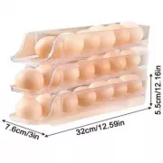 Компактный органайзер для яиц 3 ярусный автоматический Plastic shelving / Контейнер-лоток для яиц