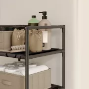 Двохрівневий органайзер для брудної білизни / Кошик для білизни з 2 полицями 130х42х31см