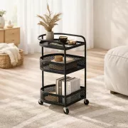 Современная этажерка-тележка 3 уровня на колесиках AND-1939
