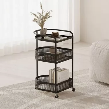 Сучасна етажерка-візок 3 рівня на коліщатках AND-1939