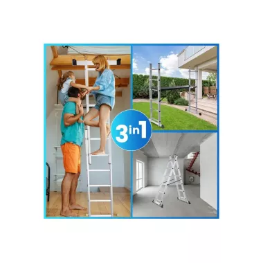 Лестница-трансформер алюминиевая 3в1 DLSL-101-6