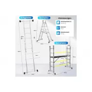 Лестница-трансформер алюминиевая 3в1 DLSL-101-6