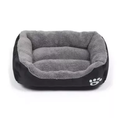 Лежанка - пуфик для кошек и собак L(67*55см)  Черная