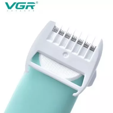 Бесшумная машинка для стрижки детей и младенцев VGR Baby V-151, Беспроводной триммер 3 насадки с вытяжкой