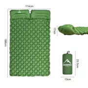 Матрас коврик надувной NMN-207 туристический с подушкой с чехлом 190 х 120 х 5 см Зелёный